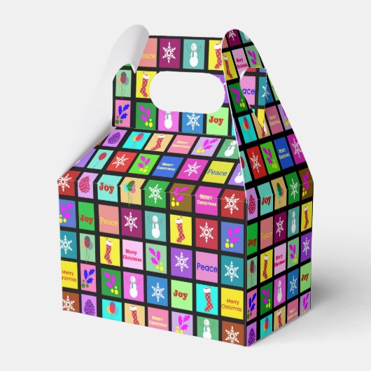 Frohe Weihnachts-Gastgeschenk-Box Geschenkschachtel (Rückseite)