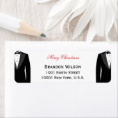 Frohe Weihnachts-Gay-Hochzeit-Rücksendeadressen-Au (Insitu)