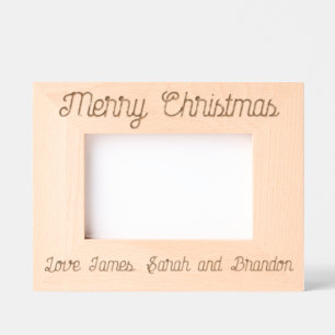 Frohe Weihnachts geätzte Rahmen mit persönlicher N