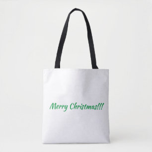 Frohe Weihnachts gedruckte Text Feier Kauf Tasche