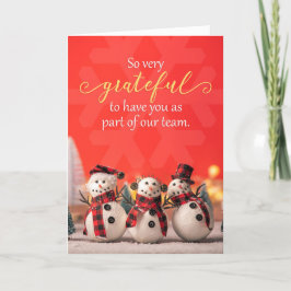 Frohe Weihnachts-Geschäft dankbar für Team-Mitglie Feiertagskarte