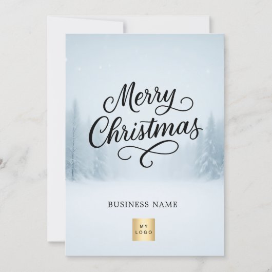 Frohe Weihnachts-Geschäftszeichen Feiertagskarte (Vorderseite)