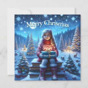 Frohe Weihnachts-Geschenk-Platz Postkarte