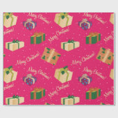 Frohe Weihnachts-Geschenkboxen Geschenkpapier (Flach)
