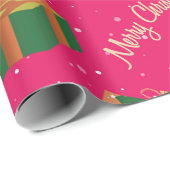 Frohe Weihnachts-Geschenkboxen Geschenkpapier (Rolleneckpunkt)