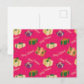 Frohe Weihnachts-Geschenkboxen Postkarte (Vorne/Hinten)