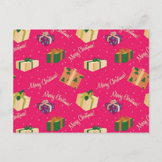 Frohe Weihnachts-Geschenkboxen Postkarte (Vorderseite)