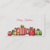 Frohe Weihnachts-Geschenkboxen Visitenkarte (Vorderseite)