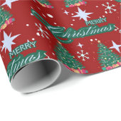 Frohe Weihnachts-Geschenkpapier Geschenkpapier (Rolleneckpunkt)