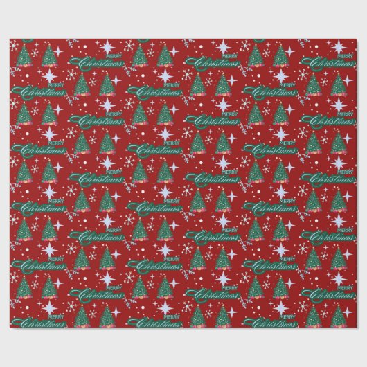 Frohe Weihnachts-Geschenkpapier Geschenkpapier (Saum)
