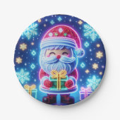 Frohe Weihnachts-Geschenkposter Pappteller (Vorderseite)