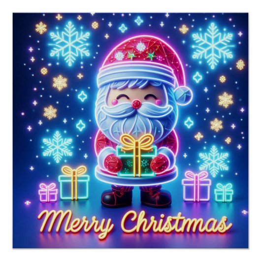 Frohe Weihnachts-Geschenkposter Poster (Vorderseite)