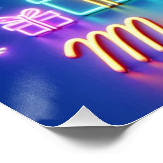 Frohe Weihnachts-Geschenkposter Poster (Ecke)