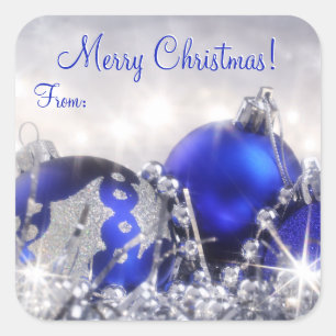 Frohe Weihnachts-Geschenksticker Quadratischer Aufkleber