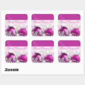 Frohe Weihnachts-Geschenksticker Quadratischer Aufkleber (Blatt)