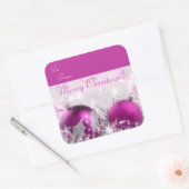 Frohe Weihnachts-Geschenksticker Quadratischer Aufkleber (Umschlag)