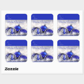 Frohe Weihnachts-Geschenksticker Quadratischer Aufkleber (Blatt)