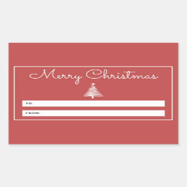 Frohe Weihnachts-Geschenksticker Rechteckiger Aufkleber