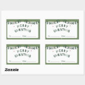 Frohe Weihnachts-Geschenksticker Rechteckiger Aufkleber (Blatt)