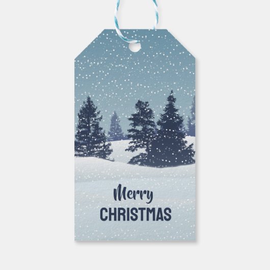 Frohe Weihnachts-Geschenktags Geschenkanhänger (Rückseite)