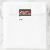 Frohe Weihnachts-Geschenktags Quadratischer Aufkleber (Tasche)