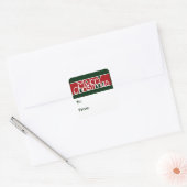 Frohe Weihnachts-Geschenktags Quadratischer Aufkleber (Umschlag)
