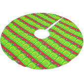 Frohe Weihnachts-Geschichte Tree-Rock Polyester Weihnachtsbaumdecke (Schrägansicht)