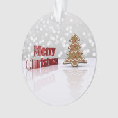 Frohe Weihnachts-Gingerbread-Bäume Ornament (Vorderseite)