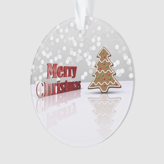 Frohe Weihnachts-Gingerbread-Bäume Ornament (Vorderseite)