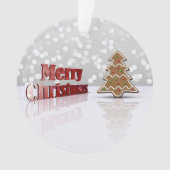 Frohe Weihnachts-Gingerbread-Bäume Ornament (Vorderseite)