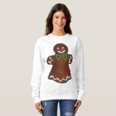 Frohe Weihnachts Gingerbread Cookie Ugly Sweater Sweatshirt (Vorne ganz)