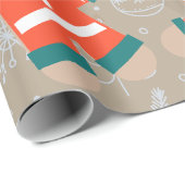 Frohe Weihnachts Gingerbread Custom Face Funny Geschenkpapier (Rolleneckpunkt)