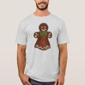 Frohe Weihnachts Gingerbread Frau Lady Cookie T-Shirt (Vorderseite)