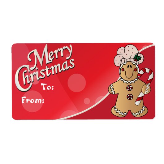 Frohe Weihnachts-Gingerbread-Gift-Tags (Vorne)