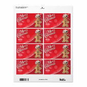 Frohe Weihnachts-Gingerbread-Gift-Tags (Vorne)