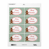 Frohe Weihnachts-Gingerbread-Labels (Vorne)