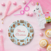 Frohe Weihnachts Gingerbread Muster Pappteller (Party)