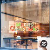 Frohe Weihnachts Gingerbrot Cookie Schriftart Bäck Fensteraufkleber (Café-Fenster)