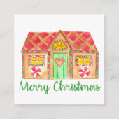 Frohe Weihnachts-Gingerbrothaus Begleitkarte (Vorderseite)