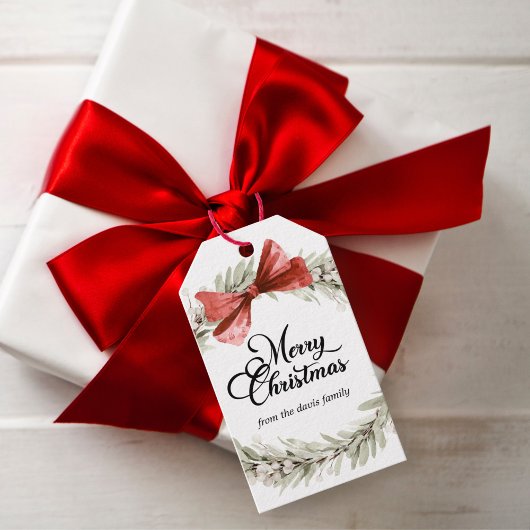 Frohe Weihnachts-Girlande Geschenkanhänger