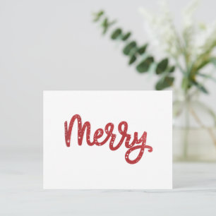 Frohe Weihnachts-Glitzer Feiertagspostkarte