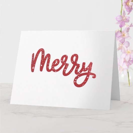 Frohe Weihnachts-Glitzer Karte (Orchidee)