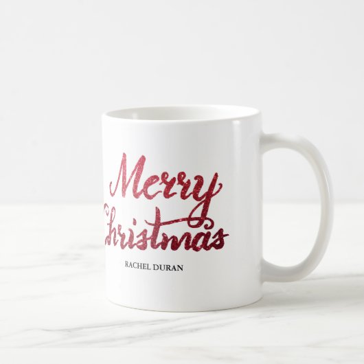 Frohe Weihnachts-Glitzer-Pinsel-Tasse Kaffeetasse (Rechts)