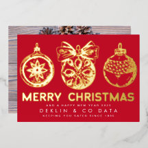 Frohe Weihnachts-Glück Neujahr Business-Logo-Foto