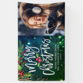 Frohe Weihnachts-Glück Neujahr Feiertag Foto Banner (Vertikal)