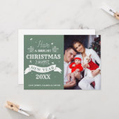 Frohe Weihnachts-Glück Neujahr Foto Typografie Karte (Vorderseite/Rückseite Beispiel)