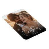 Frohe Weihnachts glücklich Couple Custom Foto Magnet (Rechte Seite)