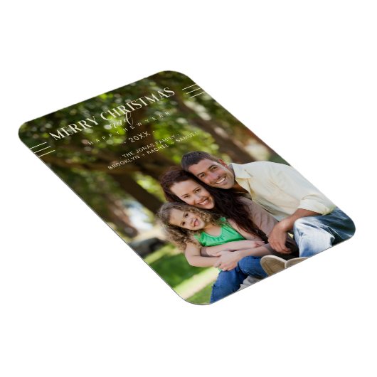 Frohe Weihnachts glücklich Neujahr Script Custom F Magnet (Rechte Seite)