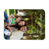 Frohe Weihnachts glücklich Neujahr Script Custom F Magnet (Horizontal)