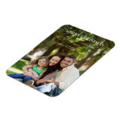 Frohe Weihnachts glücklich Neujahr Script Custom F Magnet (Linke Seite)